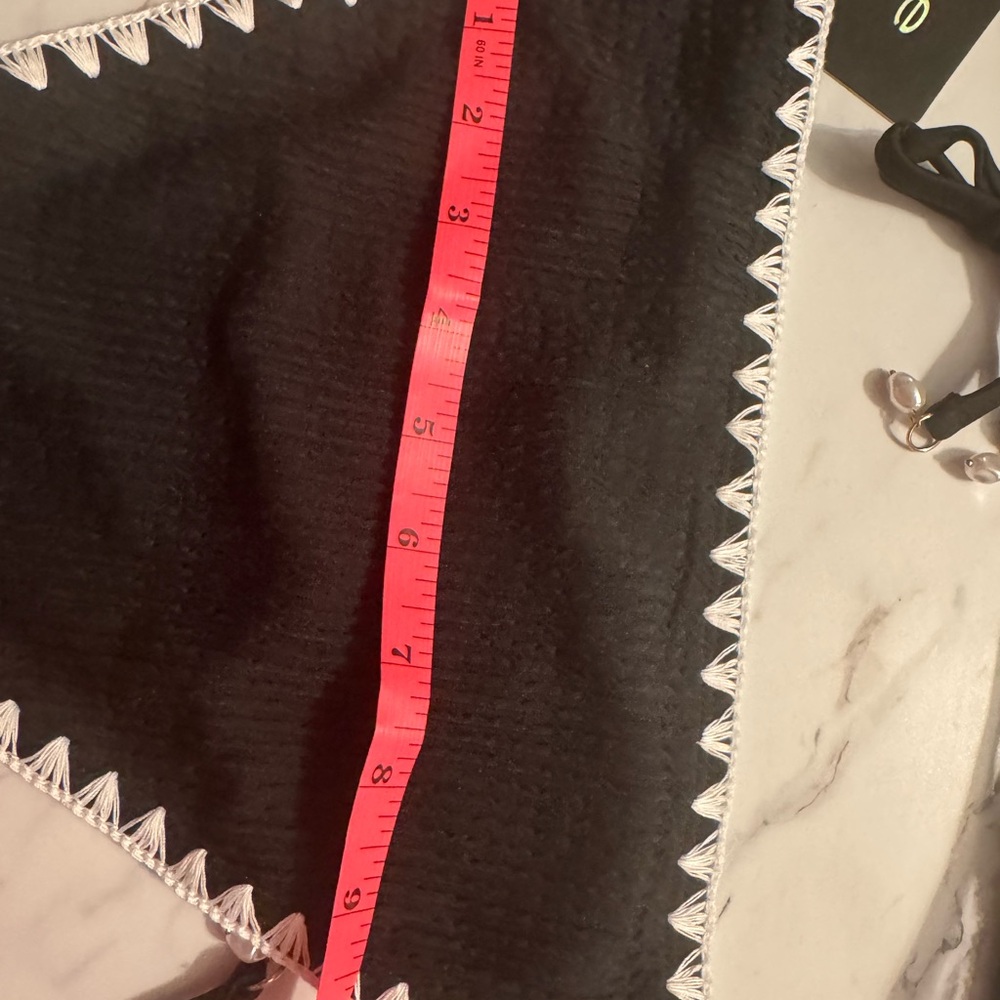 bebe Black and White Crochet Bikini Set - Picture 4 of 9